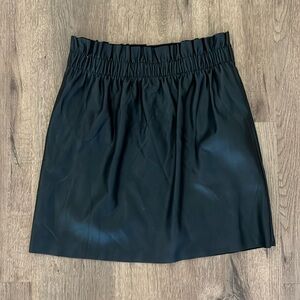 H&M Divided Black Leather Skirt